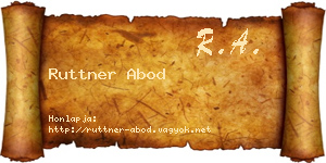 Ruttner Abod névjegykártya